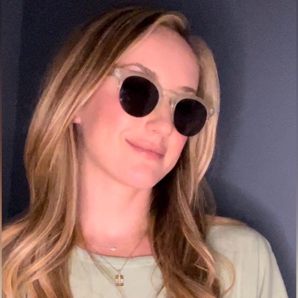 Vintage Round Sage Green Sunglasses